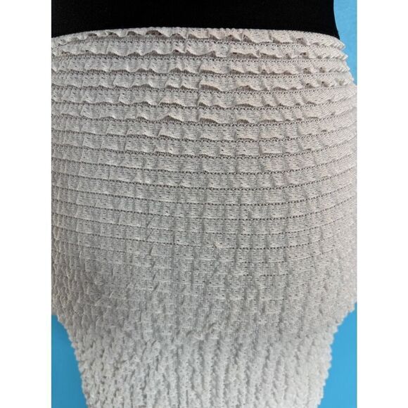 NWT BCBG Max Azria Ruffle Chauncy Skirt Lined Stretch Waist White Small Body Con - Picture 4 of 10